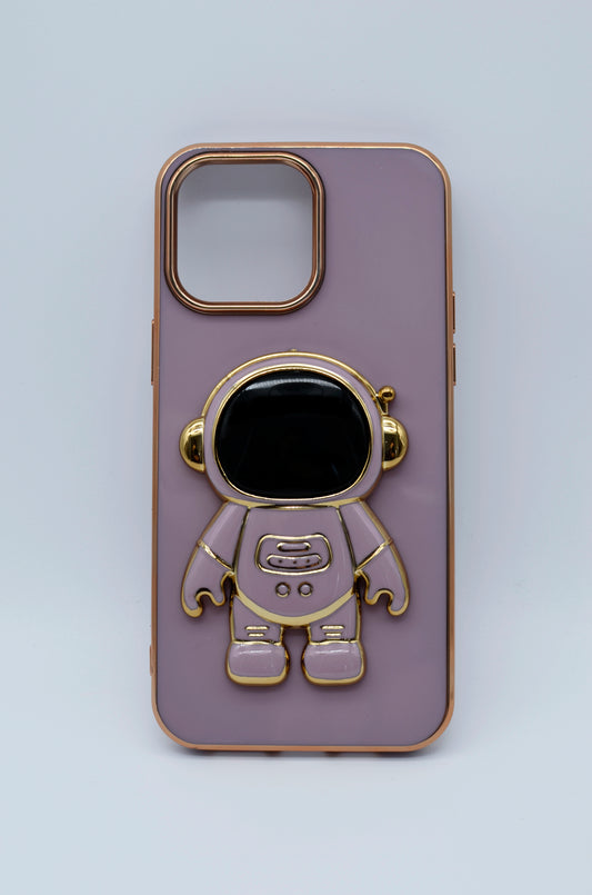 Funda protectora para iPhone 14 Pro Max con soporte para celular de Astronauta