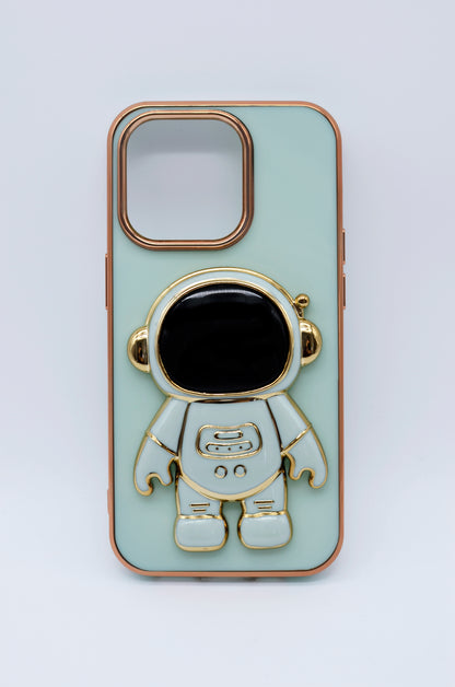 Funda protectora para iPhone 14 Pro con soporte para celular de Astronauta